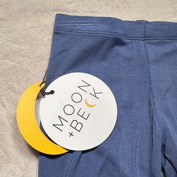 Moon and Beck Baby 6-12 Months Blue/White Stripe Signature Leggings New - Picture 2 of 8